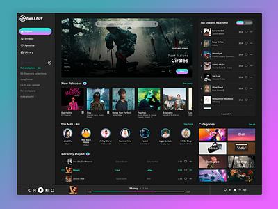 Music Streaming Web Design