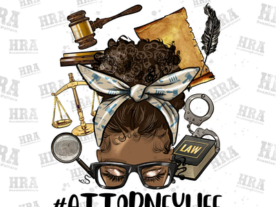 Afro Messy Bun Attorney Life Png Sublimation Design 3d animation app branding design graphic design illustration logo ui vector