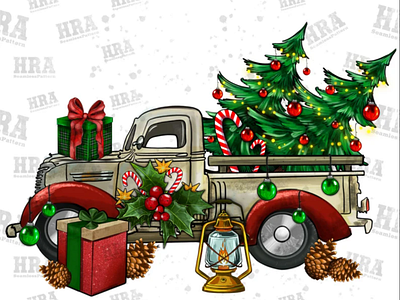 Christmas Truck Png Sublimation Design 3d animation app branding design graphic design illustration logo ui vector