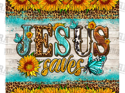 Western Jesus Saves Tumbler Png Sublimation Design