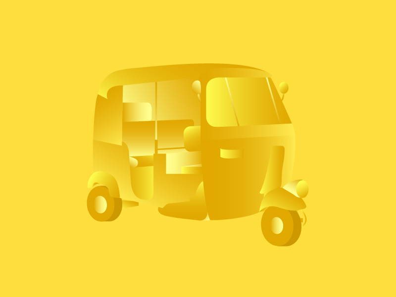 Chennai Autorickshaw - Illustration gradientauto autorickshaw gradient autodesign chennai auto autoillustration
