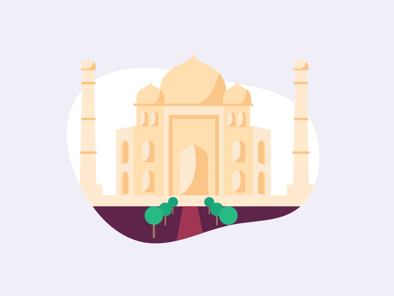 Taj Mahal! @sevenwonders wondersofindia lovesymbol tajmahaldesign flatdesign tajmahalillustration tajmahal