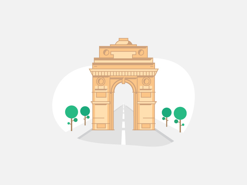 India Gate! designthursday designteam flatdesign illustration indiagateillustration indiagate india