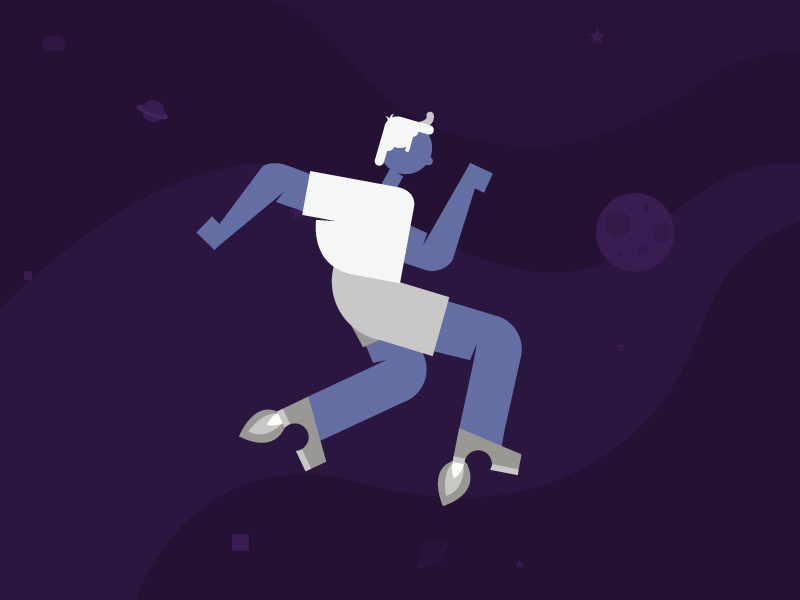 Dream! creative designteam designthursday illustraion purple flatdesign danieldoss galaxy boyflying trending boyillustraion
