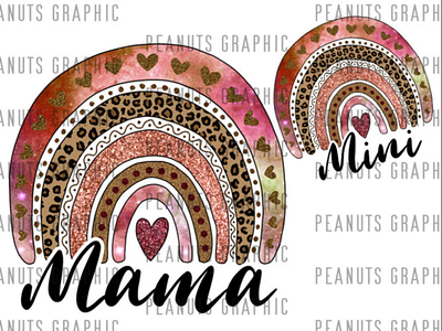 Mama Mini Rainbow PNG Sublimation Design