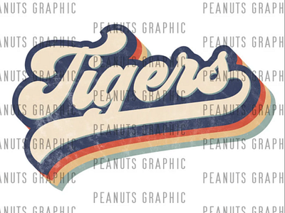 Retro Tigers PNG Sublimation Design, vintage, Distressed