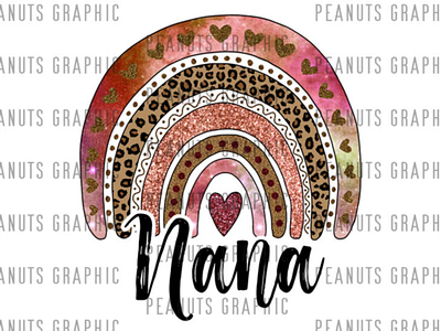 Nana Rainbow PNG Sublimation Design, Leopard, Cheetah app branding design graphic design illustration logo typography ui ux vector