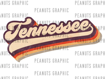 Retro Tennessee PNG Sublimation Design, TN, U.S. state