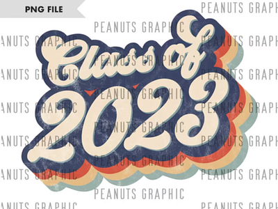 Retro Class of 2023 PNG Sublimation Design, Vintage, Distressed