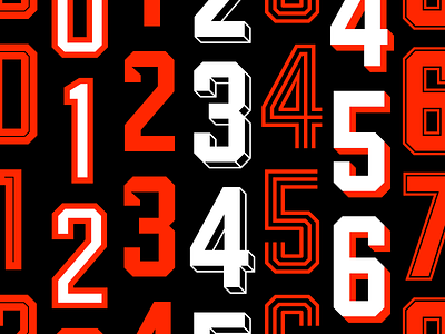 New: Winner Numerals! athletic design font fonts jersey numbers numerals shirt sport sports trikot uniform