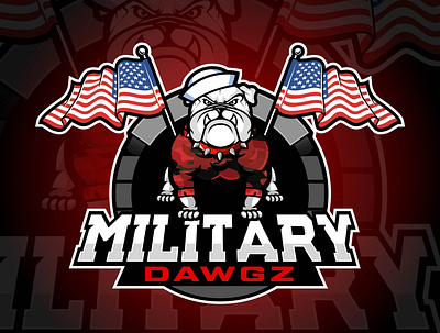 Military Dawgz american flag animal cartoon bulldog business logo cartoon dog mascot esports logo graphic design illustration logo mascot logo military dawgz naimayaseen234 sports logo united states vector cartoon