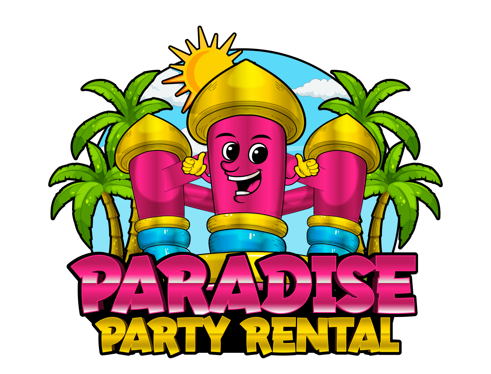 Inflatable Bounce House Logo Design by Naima Yaseen on Dribbble