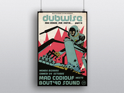 Dubwise #21 Poster illustration poster robot vector