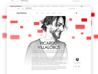 Soundmag Dribbble blog digital interview music uiux webdesign