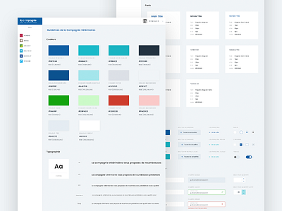 Guideline - La compagnie des Vétérinaires artistique branding color design direction dribbble guide page guideline icon interface lettering logo tooltips type typography ui uiux ux web website