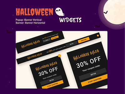 Halloween Sales Widget app branding design graphic design illustration logo ui ux vector