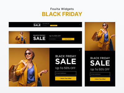 Fouita Black Friday widgets app branding design graphic design illustration typography ui ux vector