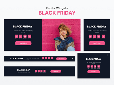 Black Friday Widgets app branding design graphic design illustration logo typography ui ux vector