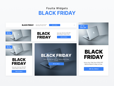 Black Friday Widgets by Fouita app branding design graphic design illustration typography ui ux vector