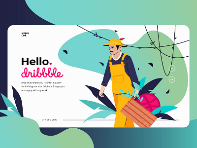 Hello! Dribbble. flat design flat illustration hello illustrator invite vector vector art vector illustration