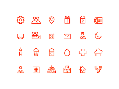 Icon Set branding design emergency graphic design icon illustration line medical