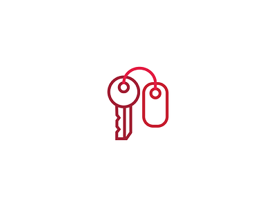 Home community homes icon illustration linedrawing pink red