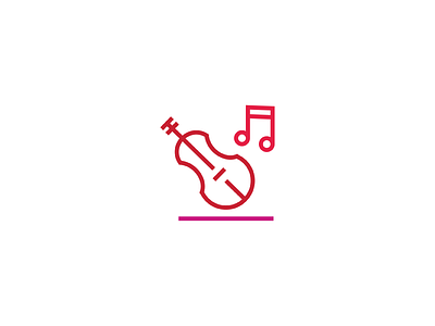 Culture community culture icon illustration linedrawing pink red