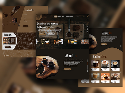 Coffee Shop Landing Page 3d animation branding coffe menu coffee shop creative design css graphic design html illustration javascript landing page logo motion graphics photoshop shop ui ux web designer website