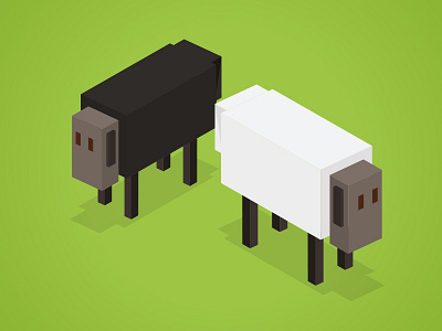 isometric sheeps black book cover isometric sheep white