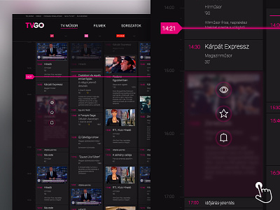 Telekom - TVGO dektop site concept concept dektop design telekom tv program tvgo