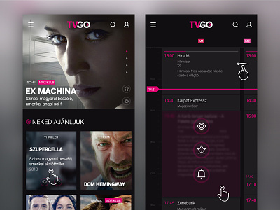 Telekom - TVGO mobile site concept concept dektop design program telekom tv tvgo