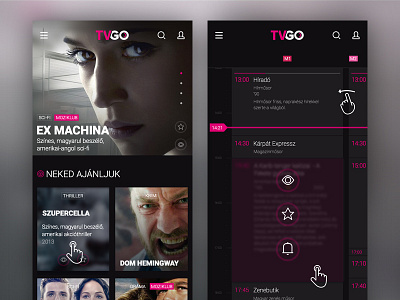 Telekom - TVGO mobile site concept