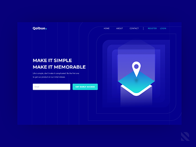 Qolbue landing page branding design dribbble illustration information architecture interaction design minimalism mobile mobile apps typography ui user experience user interface ux uxui web website