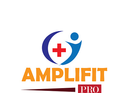 logo for our new brand "AMPLIFIT PRO" branding graphic design logo