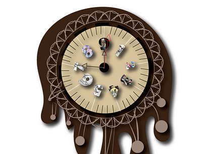 Stress Clock Design clock design graphic design illustration