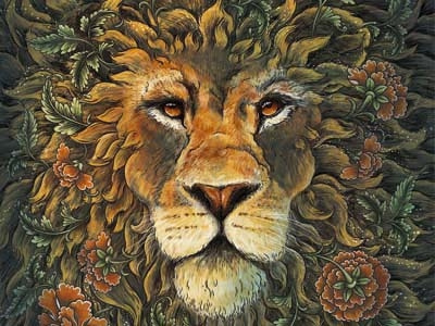 Lion calendar illustration lion