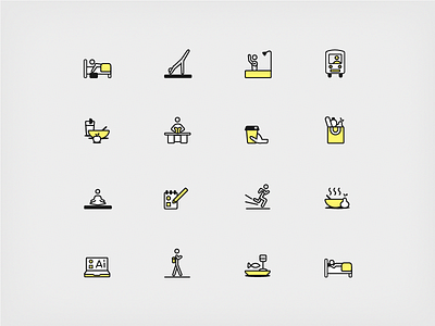 Redesigned my day in symbols :) icon illustration