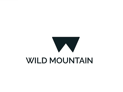 Wild Mountain (reverse) branding logo minimal