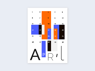 Calendar page design geometric graphic graphicdesign typography