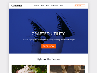 Converse Landing page concept landingpage product ui ux web website