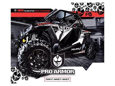 Pro Armor XP1k advertisement brand identity branding design magazine print ad social art