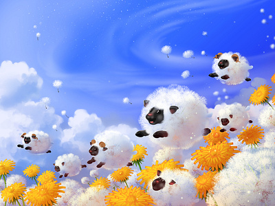 Dandelion sheep