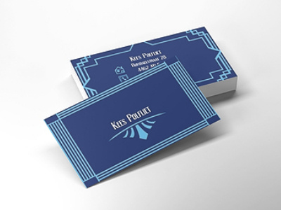 Businesscards art deco blue businesscard dtp typography