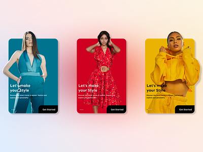 Business cards for a clothing store branding ui