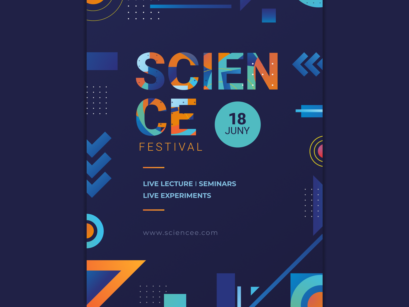 Poster for science festival by Kseniia Milishchuk on Dribbble