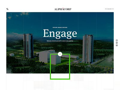 Alphacorp Real Estate Landing page landing sketch ui ux web