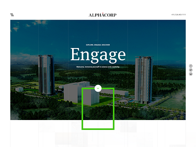 Alphacorp Real Estate Landing page