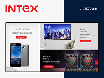 Intex e-commerce website redesign concept design icons interface modern design modern website responsive ui design user interface ux ux design web webdesign wireframes