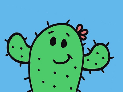 Happy Cactus cacti cactus cartoon plants pointy spines