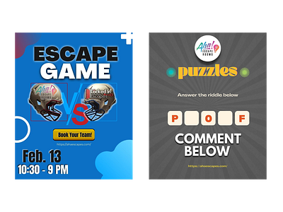 escape game high quality social media post design | instagram